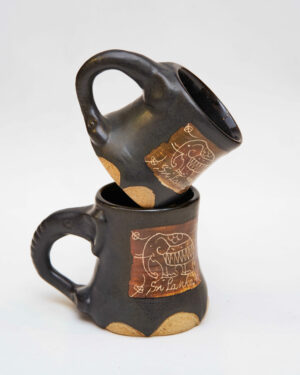 Asian elephant leg ceramic mug